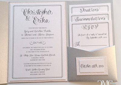 Glitter backed invites
