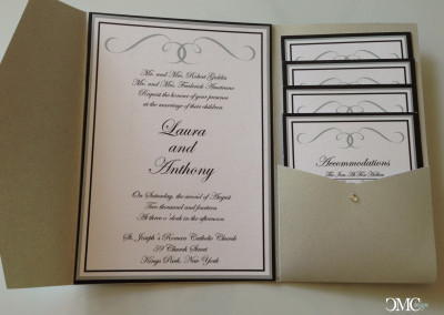 black and white pocketfold