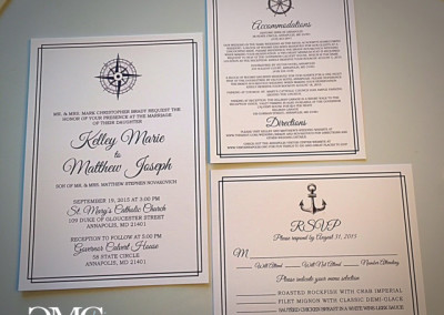 nautical wedding invite suite