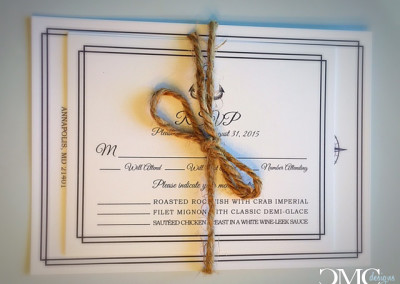 nautical wedding invite suite jute rope