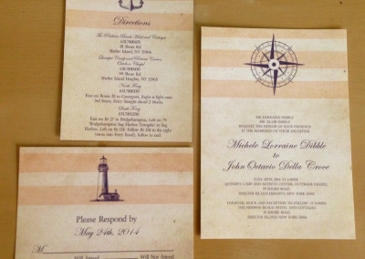 pale pink stripe nautical invite